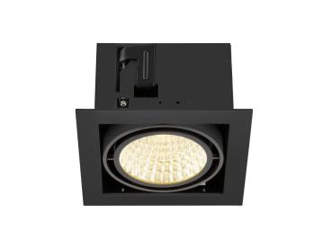 Preview: KADUX, Deckeneinbauleuchte, single, 3000 K, DALI 2, Touch, 30°, schwarz