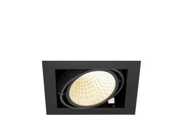 KADUX, Deckeneinbauleuchte, single, 3000 K, DALI 2, Touch, 30°, schwarz