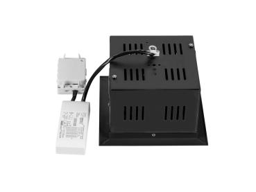 KADUX, Deckeneinbauleuchte, single, 3000 K, DALI 2, Touch, 30°, schwarz