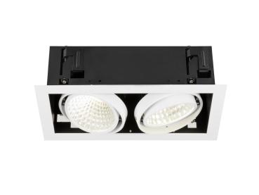 KADUX, Deckeneinbauleuchte, double, 4000 K, DALI 2, Touch, 30°, weiß