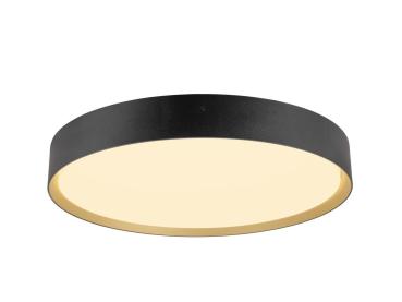 DECONA 42, Deckenaufbauleuchte, rund, 2700/3000 K, 23 W, PHASE, schwarz / gold