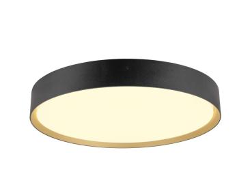 DECONA 42, Deckenaufbauleuchte, rund, 2700/3000 K, 23 W, PHASE, schwarz / gold