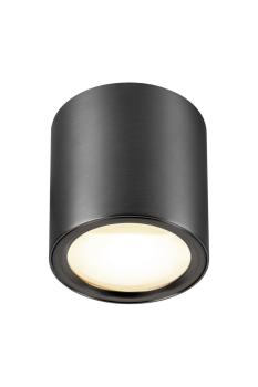 OCULUS, Deckenaufbauleuchte, rund, 2000-3000 K, 11 W, Dim-to-Warm, PHASE, 100°, dunkel bronze