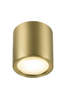 Preview: OCULUS, Deckenaufbauleuchte, rund, 2000-3000 K, 11 W, Dim-to-Warm, PHASE, 100°, messing