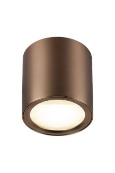 OCULUS, Deckenaufbauleuchte, rund, 2000-3000 K, 11 W, Dim-to-Warm, PHASE, 100°, dunkel kupfer