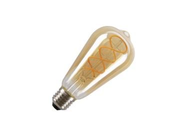 LED ST64, LED-Leuchtmittel, gold, E27, 4 W, 2000 K