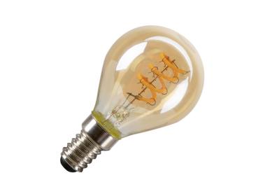 LED G45, LED-Leuchtmittel, gold, E14, PHASE, 2 W, 2200 K