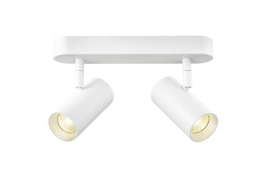 NOBLO®, Wand- und Deckenaufbauleuchte, double, rund, 2000-3000 K, 15 W, Dim-to-Warm, PHASE, 36°, weiß