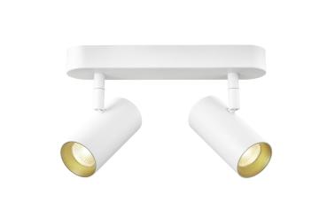 NOBLO®, Wand- und Deckenaufbauleuchte, double, rund, 2000-3000 K, 15 W, Dim-to-Warm, PHASE, 36°, weiß