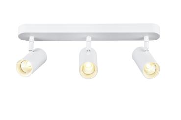 NOBLO®, Wand- und Deckenaufbauleuchte, triple, rund, 2000-3000 K, 22 W, Dim-to-Warm, PHASE, 36°, weiß