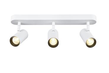 Preview: NOBLO®, Wand- und Deckenaufbauleuchte, triple, rund, 2000-3000 K, 22 W, Dim-to-Warm, PHASE, 36°, weiß