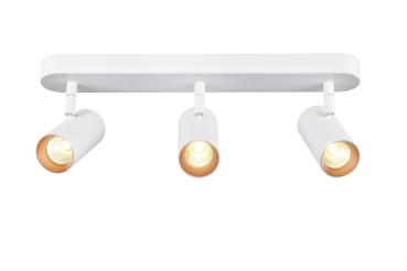 NOBLO®, Wand- und Deckenaufbauleuchte, triple, rund, 2000-3000 K, 22 W, Dim-to-Warm, PHASE, 36°, weiß