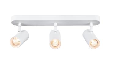 NOBLO®, Wand- und Deckenaufbauleuchte, triple, rund, 2000-3000 K, 22 W, Dim-to-Warm, PHASE, 36°, weiß