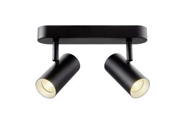 NOBLO®, Wand- und Deckenaufbauleuchte, double, rund, 2000-3000 K, 15 W, Dim-to-Warm, PHASE, 36°, schwarz