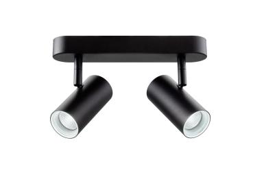 NOBLO®, Wand- und Deckenaufbauleuchte, double, rund, 2000-3000 K, 15 W, Dim-to-Warm, PHASE, 36°, schwarz