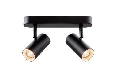 NOBLO®, Wand- und Deckenaufbauleuchte, double, rund, 2000-3000 K, 15 W, Dim-to-Warm, PHASE, 36°, schwarz