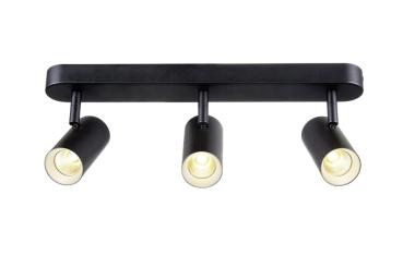 NOBLO®, Wand- und Deckenaufbauleuchte, triple, rund, 2000-3000 K, 22 W, Dim-to-Warm, PHASE, 36°, schwarz