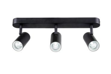 NOBLO®, Wand- und Deckenaufbauleuchte, triple, rund, 2000-3000 K, 22 W, Dim-to-Warm, PHASE, 36°, schwarz