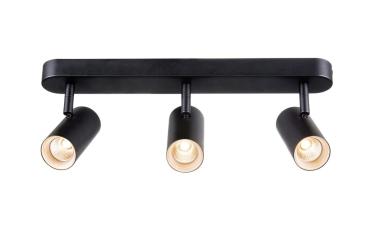 NOBLO®, Wand- und Deckenaufbauleuchte, triple, rund, 2000-3000 K, 22 W, Dim-to-Warm, PHASE, 36°, schwarz