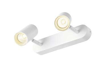 Preview: NOBLO®, Wand- und Deckenaufbauleuchte, double, rund, 3000 K, 12 W, PHASE, 32°, weiß