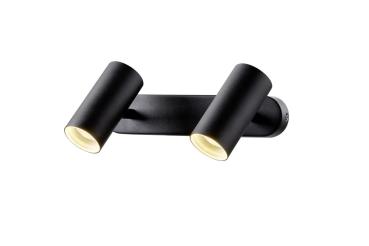 Preview: NOBLO®, Wand- und Deckenaufbauleuchte, double, rund, 3000 K, 12 W, PHASE, 32°, schwarz