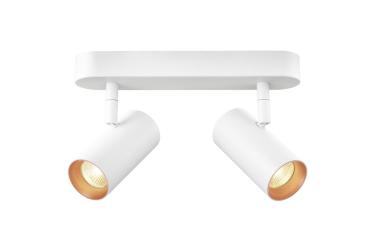 NOBLO®, Wand- und Deckenaufbauleuchte, double, rund, 2700 K, 12 W, PHASE, 32°, weiß