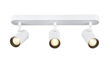 Preview: NOBLO®, Wand- und Deckenaufbauleuchte, triple, rund, 2700 K, 19 W, PHASE, 32°, weiß