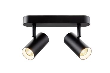 Preview: NOBLO®, Wand- und Deckenaufbauleuchte, double, rund, 2700 K, 12 W, PHASE, 32°, schwarz