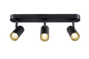 NOBLO®, Wand- und Deckenaufbauleuchte, triple, rund, 2700 K, 19 W, PHASE, 32°, schwarz