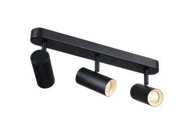 NOBLO®, Wand- und Deckenaufbauleuchte, triple, rund, 2700 K, 19 W, PHASE, 32°, schwarz