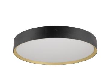 Preview: DECONA 42, CL, PHASE, Deckenaufbauleuchte, rund, 3000/4000K, 23 W, schwarz / gold