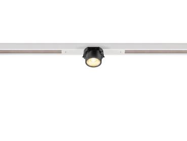 Preview: FIX-IT!, 48V, DALI, rund, Standard track, Spot, 3000K, 6.6 W, 36°, weiß / schwarz