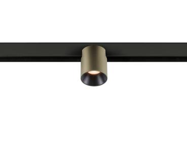 Preview: FIX-IT!, 48V, DALI, rund, Surface mounted track, Spot, 2000-3000K, 7.4 W, 36°, bronze / schwarz