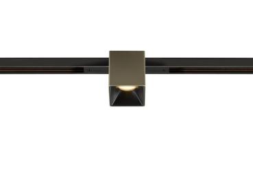 FIX-IT!, 48V, DALI, eckig, Standard track, Spot, 3000K, 6.6 W, 36°, bronze / schwarz