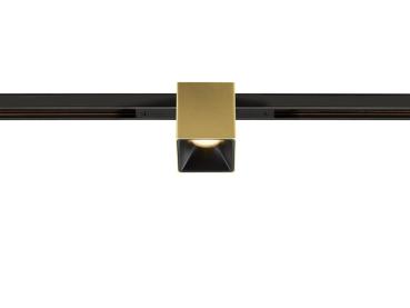 FIX-IT!, 48V, DALI, eckig, Standard track, Spot, 2000-3000K, 7.4 W, 36°, gold / schwarz