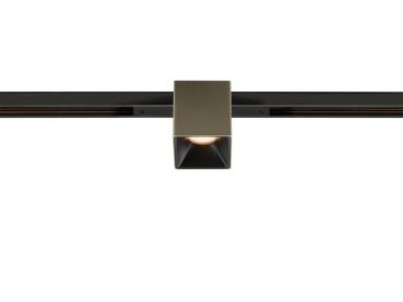 Preview: FIX-IT!, 48V, DALI, eckig, Standard track, Spot, 2000-3000K, 7.4 W, 36°, bronze / schwarz