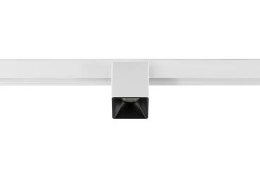 FIX-IT!, 48V, DALI, eckig, Surface mounted track, Spot, 2000-3000 K, 7.4 W, 36°, weiß / schwarz