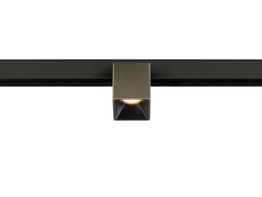 Preview: FIX-IT!, 48V, DALI, eckig, Surface mounted track, Spot, 2000-3000K, 7.4 W, 36°, bronze / schwarz