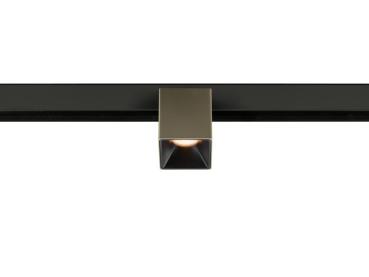 Preview: FIX-IT!, 48V, DALI, eckig, Surface mounted track, Spot, 2000-3000K, 7.4 W, 36°, bronze / schwarz