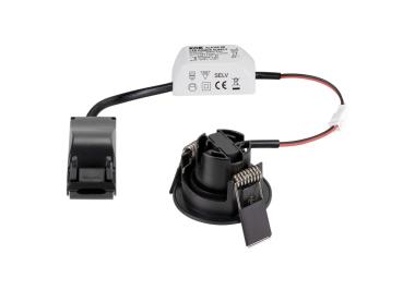 Preview: NEW TRIA® 45, DL, rund, Deckeneinbauleuchte, 3000 K, 24°, schwarz