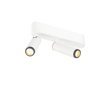 Preview: GRIP! S, Deckenaufbauleuchte, double, PHASE, 2700 K, 21 W, 29°, weiß / schwarz