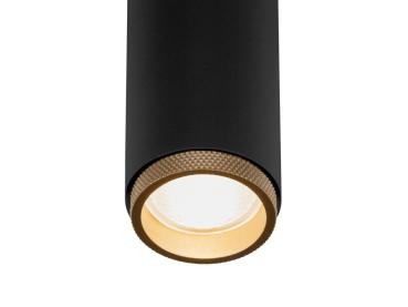 Preview: GRIP! M, Deckenaufbauleuchte, single, PHASE, 2700 K, 14 W, 42°, schwarz / gold