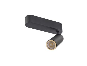 Preview: GRIP! M, Deckenaufbauleuchte, single, PHASE, 3000 K, 14 W, 42°, schwarz / gold