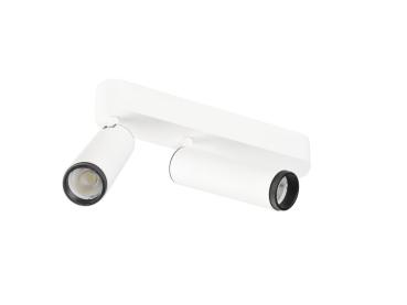 GRIP! M, Deckenaufbauleuchte, double, PHASE, 2700 K, 28 W, 42°, weiß / schwarz