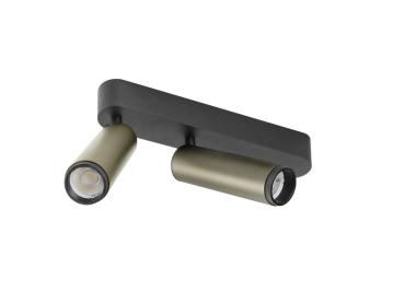 Preview: GRIP! M, Deckenaufbauleuchte, double, PHASE, 3000 K, 28 W, 42°, bronze / schwarz