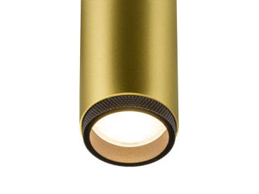 Preview: GRIP! M, Deckenaufbauleuchte, double, PHASE, 2700 K, 28 W, 42°, gold / schwarz