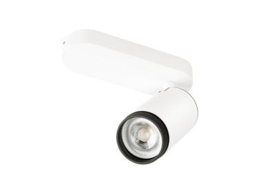 Preview: GRIP! L, SPOT CL, single, QPAR51, Deckenaufbauleuchte, zylindrisch, 1 x max. 6 Watt, weiß / schwarz