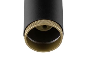 Preview: GRIP! L, SPOT CL, single, QPAR51, Deckenaufbauleuchte, zylindrisch, 1 x max. 6 Watt, schwarz / gold