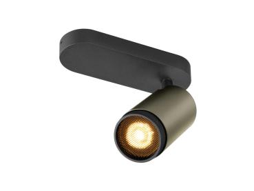 GRIP! L, SPOT CL, single, QPAR51, Deckenaufbauleuchte, zylindrisch, 1 x max. 6 Watt, bronze / schwarz