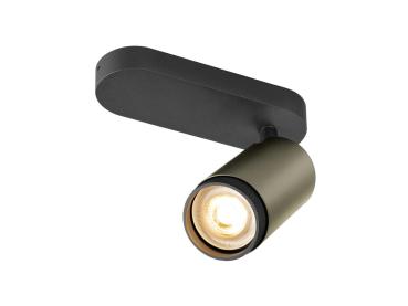 Preview: GRIP! L, SPOT CL, single, QPAR51, Deckenaufbauleuchte, zylindrisch, 1 x max. 6 Watt, bronze / schwarz